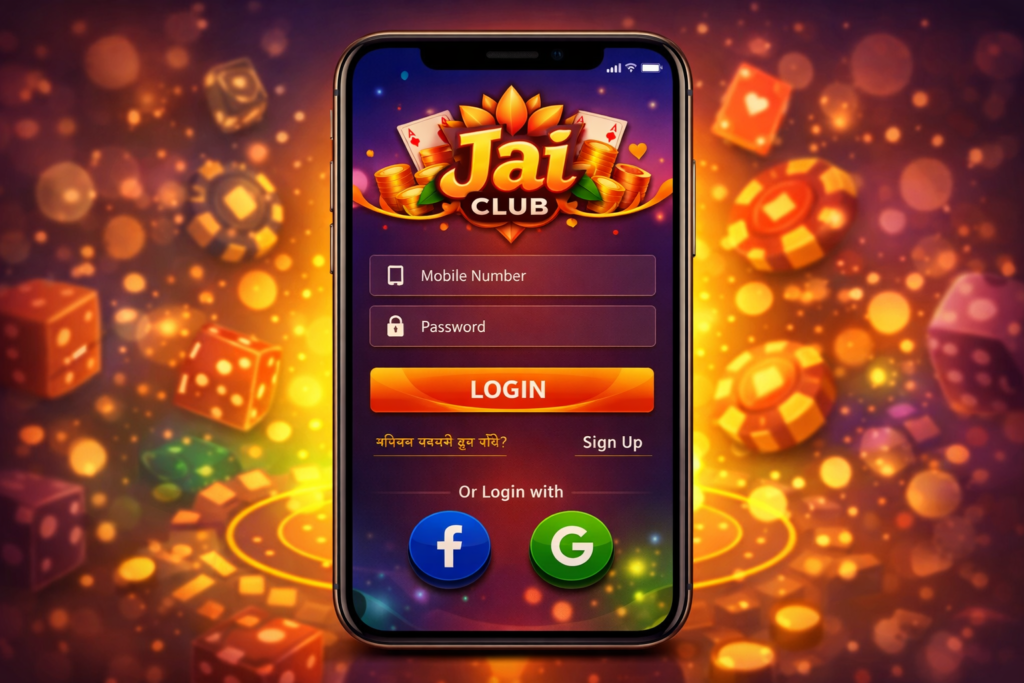 Jai Club Login Guide 2026 showing secure Jaiclub account access on mobile with clean interface and easy login steps for safe online gameplay