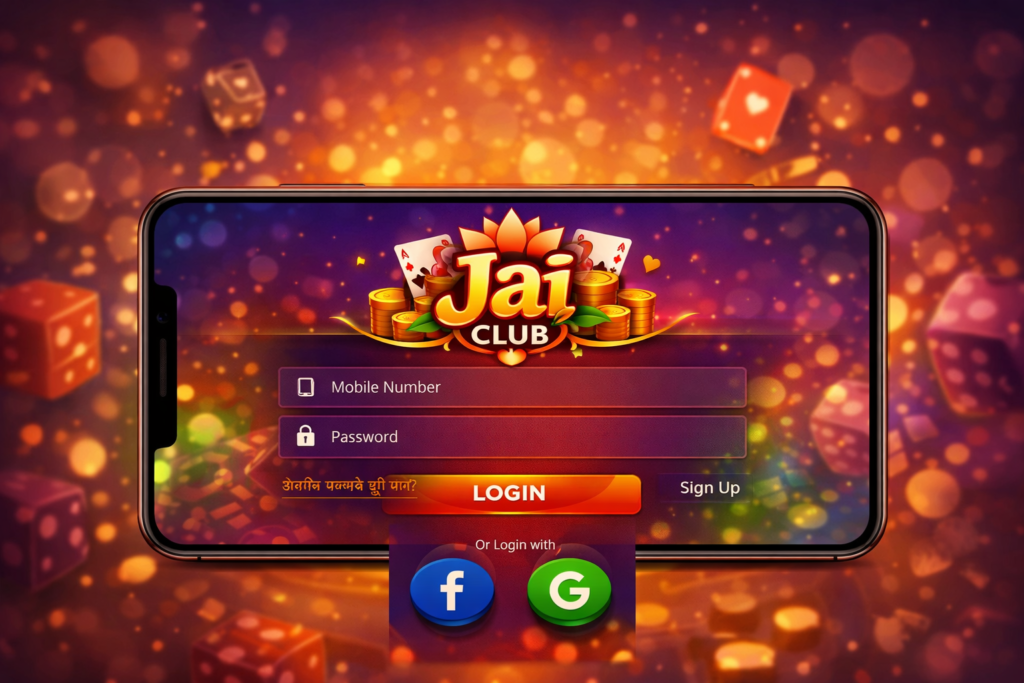 Official Jai Club login page interface showing secure account access, fast sign-in options, and user-friendly design for safe online gaming login.