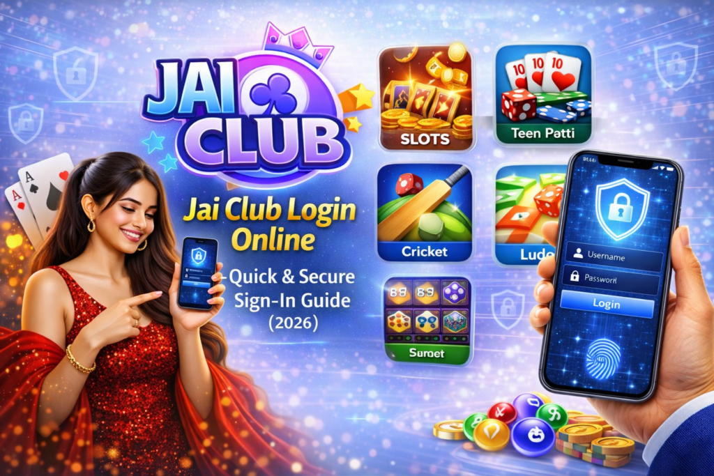 Jai Club Login Online secure sign in page 2026 showing fast, safe account access on mobile and desktop with user-friendly interface and protected login process